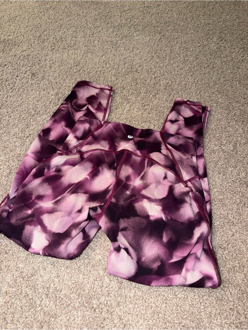Lululemon Purple Tie-Dye High-Waist Leggings